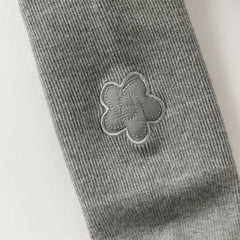 Dave&Bella Toddler Girls Versatile White/Grey Warm Plush-lined Footed Tights Leggings