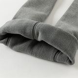 Dave&Bella Toddler Girls Versatile White/Grey Warm Plush-lined Footed Tights Leggings