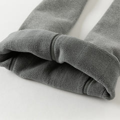 Dave&Bella Toddler Girls Versatile White/Grey Warm Plush-lined Footed Tights Leggings