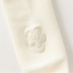 Dave&Bella Toddler Girls Versatile White/Grey Warm Plush-lined Footed Tights Leggings