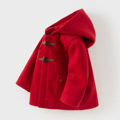 Dave&Bella Toddler Girls Charming Red Warm Padded Outwear Hooded Coats