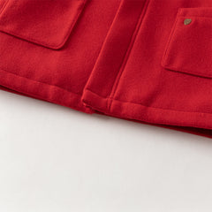 Dave&Bella Toddler Girls Charming Red Warm Padded Outwear Hooded Coats