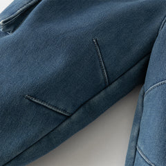 Dave&Bella Toddler Boys Autumn Cool Denim Blue Cargo Jeans Pants