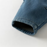 Dave&Bella Toddler Boys Cool Denim Blue Cargo Jeans Pants