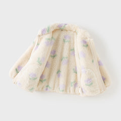 Dave&Bella Toddler Girls/Boys Multi-color&print Turtle Plush Outwear Jackets