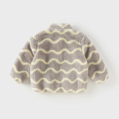 Dave&Bella Toddler Girls/Boys Multi-color&print Turtle Plush Outwear Jackets