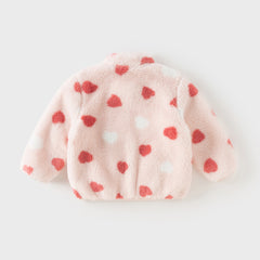 Dave&Bella Toddler Girls/Boys Multi-color&print Turtle Plush Outwear Jackets