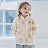 Dave&Bella Toddler Girls/Boys Multi-color&print Turtle Plush Outwear Jackets