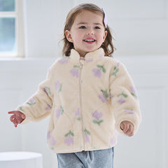 Dave&Bella Toddler Girls/Boys Multi-color&print Turtle Plush Outwear Jackets