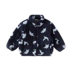 Dave&Bella Toddler Girls/Boys Multi-color&print Turtle Plush Outwear Jackets