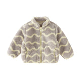 Dave&Bella Toddler Girls/Boys Multi-color&print Turtle Plush Outwear Jackets