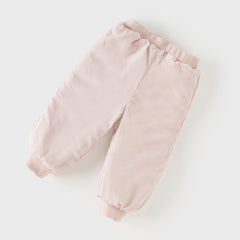 Dave&Bella Toddler Girls Versatile Grey Pink/Navy Blue Cozy Padded Drawstring Pants