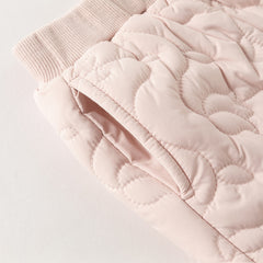 Dave&Bella Toddler Girls Versatile Grey Pink/Navy Blue Cozy Padded Drawstring Pants