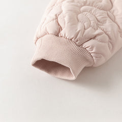 Dave&Bella Toddler Girls Versatile Grey Pink/Navy Blue Cozy Padded Drawstring Pants