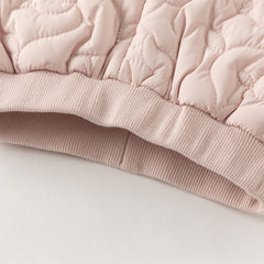 Dave&Bella Toddler Girls Versatile Grey Pink/Navy Blue Cozy Padded Drawstring Pants