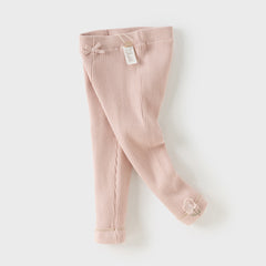 Dave&Bella Toddler Girls Winter Cute Plush-lined Leggings Pants