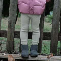 Dave&Bella Toddler Girls Winter Cute Plush-lined Leggings Pants