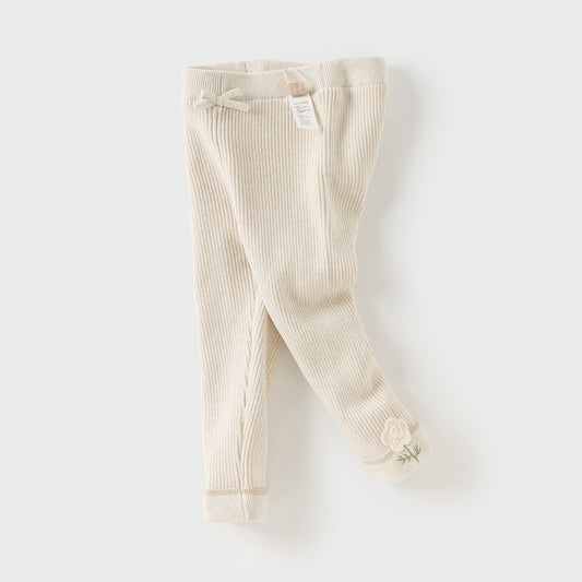 Dave&Bella Toddler Girls Winter Cute Plush-lined Leggings Pants