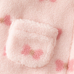 Dave&Bella Toddler Girls Sweet Bow Print Long-sleeved Outwear Padded Coats