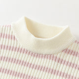 Dave&Bella Kids Girls Sweet Striped Turtle Long-sleeved Pullover Sweaters