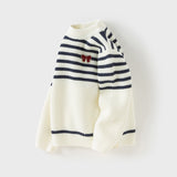 Dave&Bella Kids Girls Sweet Striped Turtle Long-sleeved Pullover Sweaters