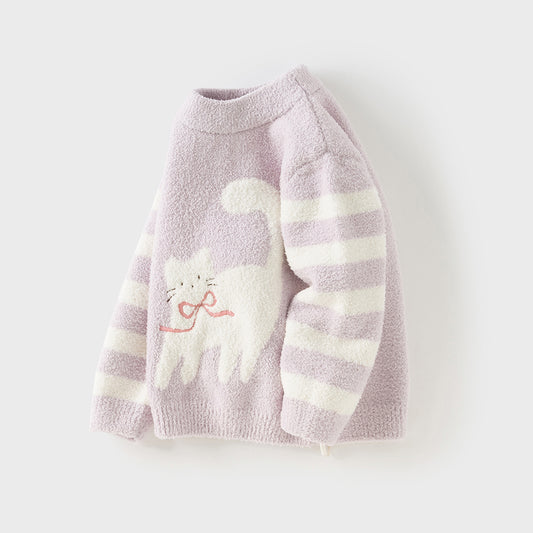 Dave&Bella Toddler Girls/Boys Autumn Turtle Chenille Knit Soft Sweaters Tops