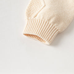 Dave&Bella Kids Girls/Boys Casual Apricot Versatile Pullover Knit Sweaters Tops