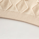 Dave&Bella Kids Girls/Boys Casual Apricot Versatile Pullover Knit Sweaters Tops