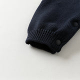 Dave&Bella Baby Boys Navy Blue Soft Cotton One-Pieces Romper