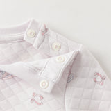 Dave&Bella Toddler Girls Purple/Pink Cute Print Warm Round Collar Pajamas