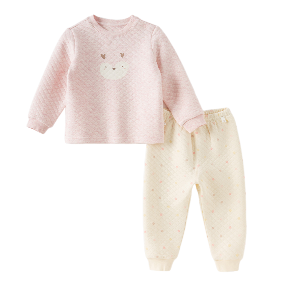 Dave&Bella Toddler Girls/Boys Indoor Cartoon Print  Soft Padded Pajamas