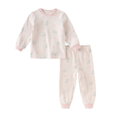 Dave&Bella Kids Girls/Boys Autumn Print Cotton Indoor Cozy Sleepwear Pajamas Set