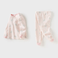 Dave&Bella Kids Girls/Boys Autumn Print Cotton Indoor Cozy Sleepwear Pajamas Set