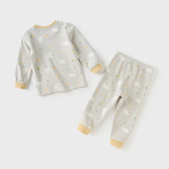 Dave&Bella Kids Girls/Boys Autumn Print Cotton Indoor Cozy Sleepwear Pajamas Set