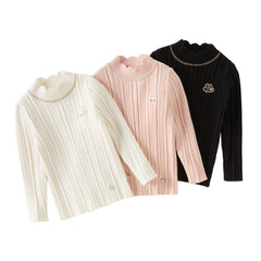 Dave&Bella Kids Girls Winter Versatile Sweet Turtle Sweaters Tops