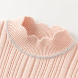 Dave&Bella Kids Girls Versatile Sweet Turtle Sweaters