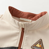 Dave&Bella Toddler Boys Cool Apricot Long-sleeved Outwear Coats