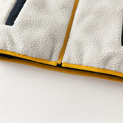 Dave&Bella Toddler Boys Grey Outwear Hooded Long-sleeved Fleece Padded Cozy Coats