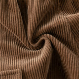 Dave&Bella Toddler Boys Casual Coffee Brown Soft Plush-lined Drawstring Loose Pants