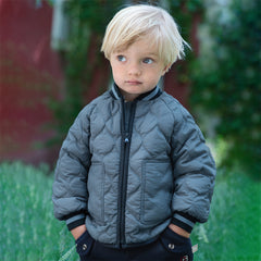 Dave&Bella Kids Boys Winter Grey Blue Outwear Warm Padded Coats