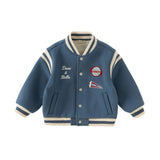 Dave&Bella Toddler Boys Grey Blue Outwear Long Sleeve Warm Jackets