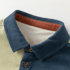 Dave&Bella Toddler Boys Winter Blue Snow-Ready Thermal Shirt Tops