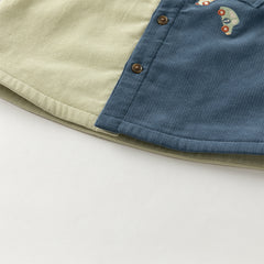 Dave&Bella Toddler Boys Winter Blue Snow-Ready Thermal Shirt Tops