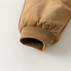 Dave&Bella Toddler Boys Caramel Outdoor Adjustable-waistband Cozy Padded Pants