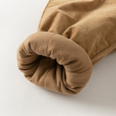 Dave&Bella Toddler Boys Caramel Outdoor Adjustable-waistband Cozy Padded Pants