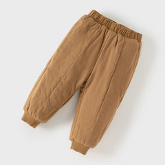 Dave&Bella Toddler Boys Caramel Outdoor Adjustable-waistband Cozy Padded Pants