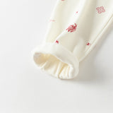 Dave&Bella Kids Girls/Boys Red/Beige Print Cotton Cozy Pajamas