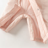 Dave&Bella Baby Girls Chinese-style Red/Pink Warm Padded Rompers