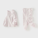Dave&Bella Kids Girls Pure Cotton Purple/Beige Cute Pajamas