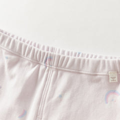 Dave&Bella Kids Girls Autumn Pure Cotton Purple/Beige Cute Pajamas Set